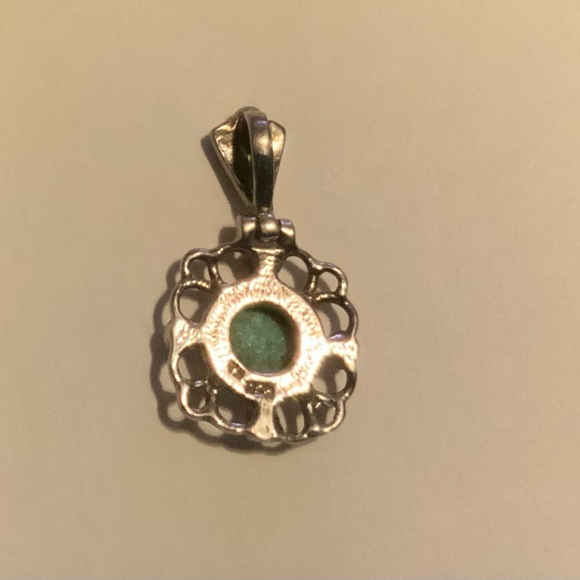 Vintage Sterling Silver 925 Turquoise Pendant Boho Vibing! - Picture 3 of 5